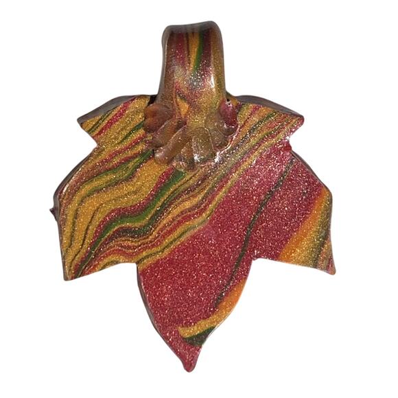 Womens Jewelry 4 Pendants Fall Leaf Pink Glass Flower Gold Pearl Golden Starfish - Picture 2 of 16